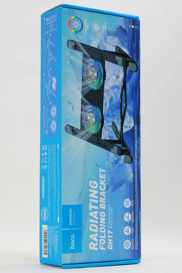 HOCO DH17 Adjustable Desktop Stand Riser With Cooling Fan For iPad Tablet Macbook Laptop