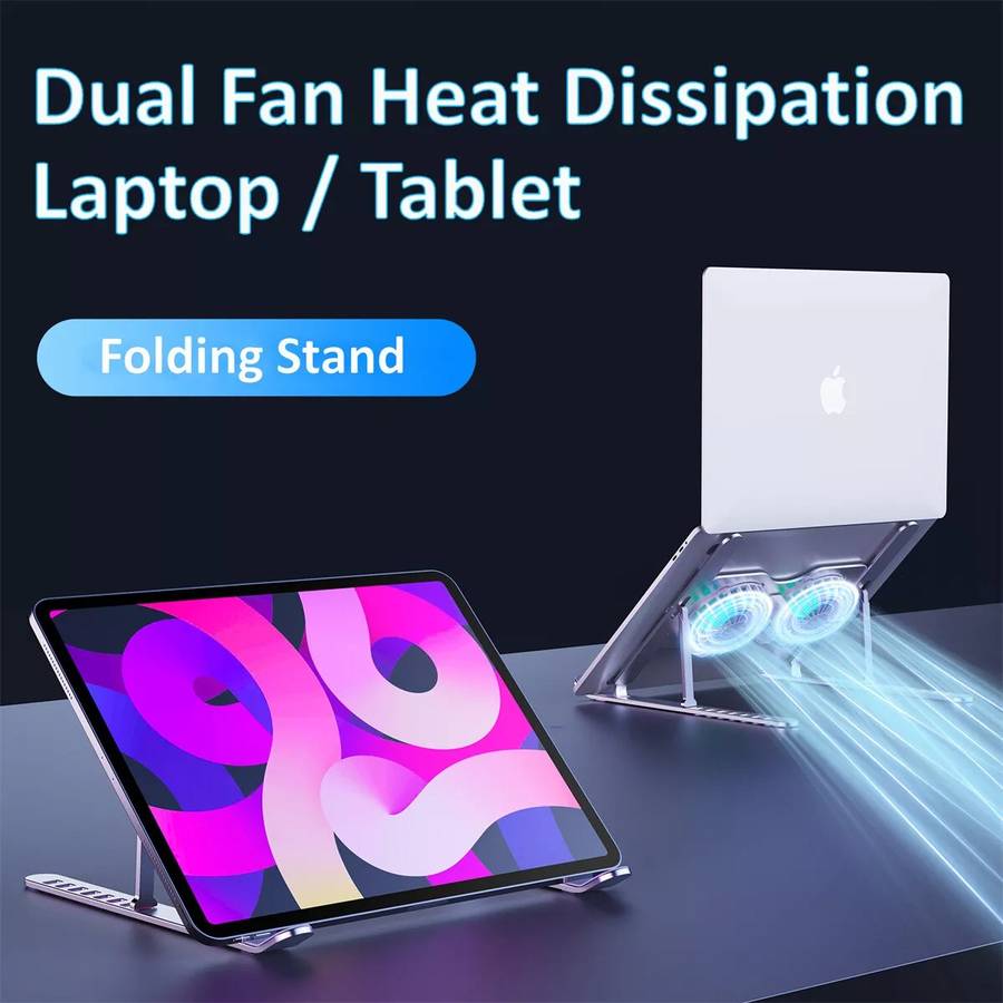 HOCO DH17 Adjustable Desktop Stand Riser With Cooling Fan For iPad Tablet Macbook Laptop