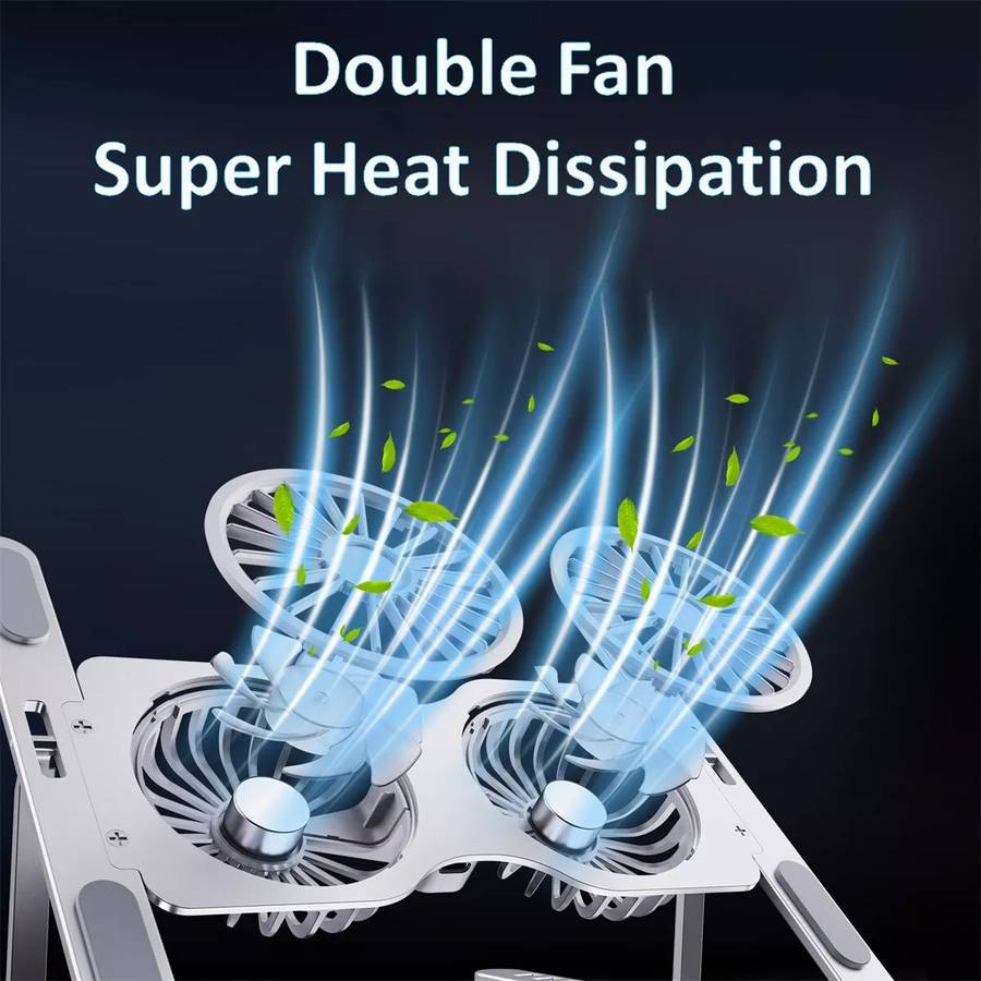 HOCO DH17 Adjustable Desktop Stand Riser With Cooling Fan For iPad Tablet Macbook Laptop