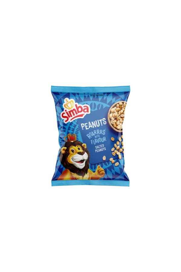2 Pack Simba Salted Peanuts-Raisins &amp; Salted Bag 50g Per Bag
