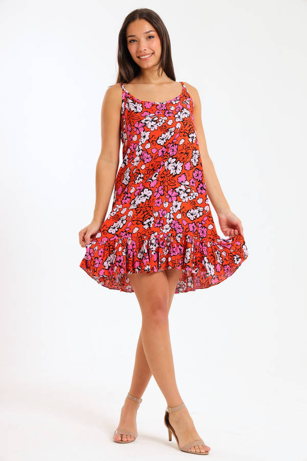 Elsa Floral Printed Strappy Midi Summer Dress