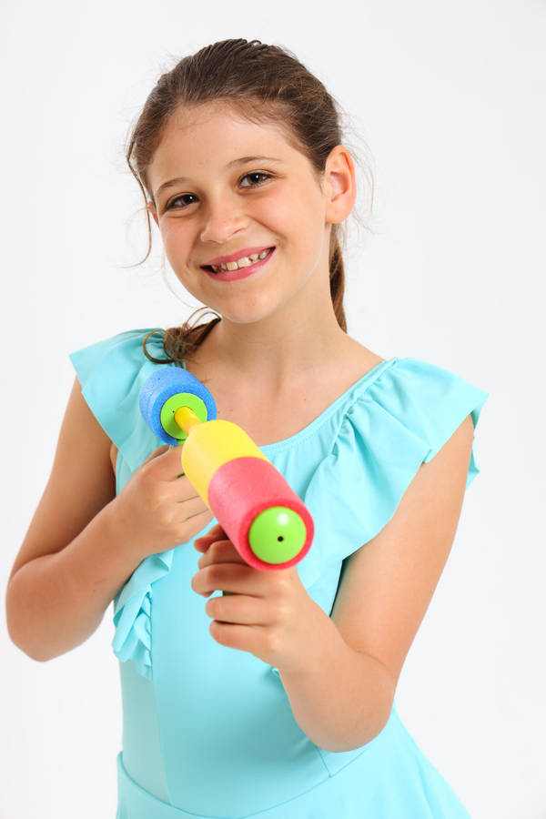 Foam Tube Water Blaster Pool Guns - 25cm Assorted Colours (Set of 2)