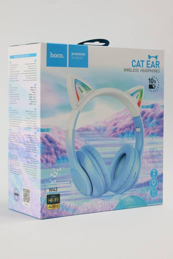 HOCO W42 Headphones Cat Ears Wireless Headphones