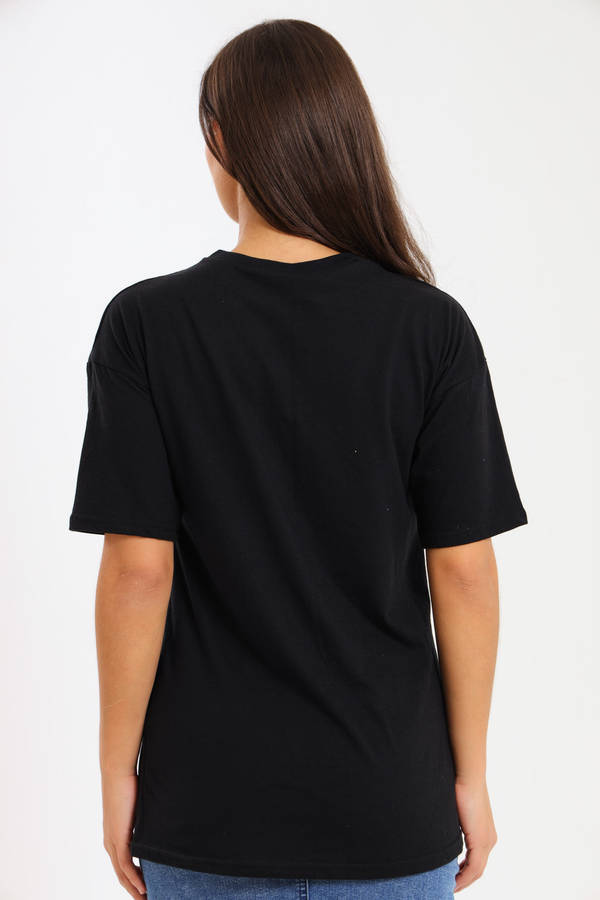 Ladies Printed Slogan Maxi T-shirts