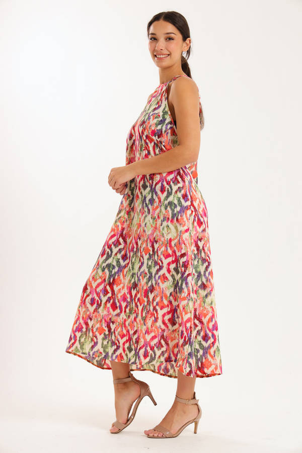 Sunset Rhythm Maxi Strappy Dress