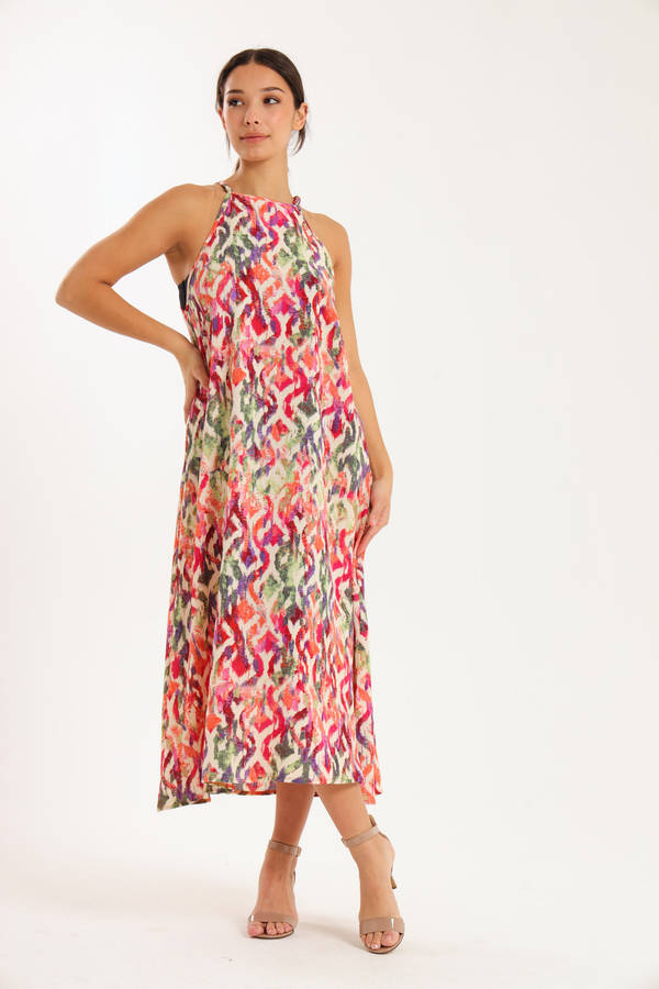 Sunset Rhythm Maxi Strappy Dress