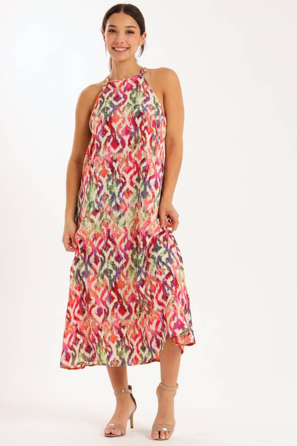 Sunset Rhythm Maxi Strappy Dress