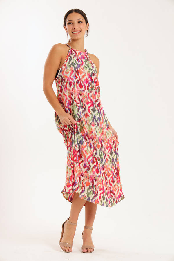 Sunset Rhythm Maxi Strappy Dress