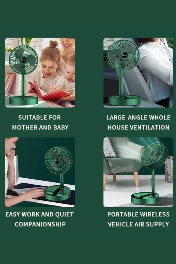 Folding Desktop Rechargeable Telescopic Air Cooler Fan