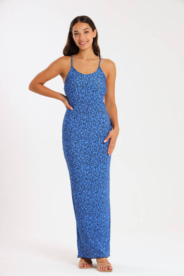 Ladies Strappy Bodycon Maxi Dress