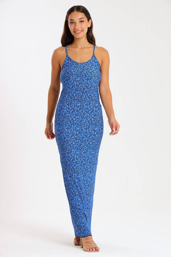 Ladies Strappy Bodycon Maxi Dress