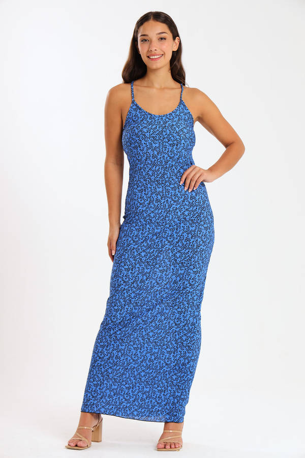 Ladies Strappy Bodycon Maxi Dress