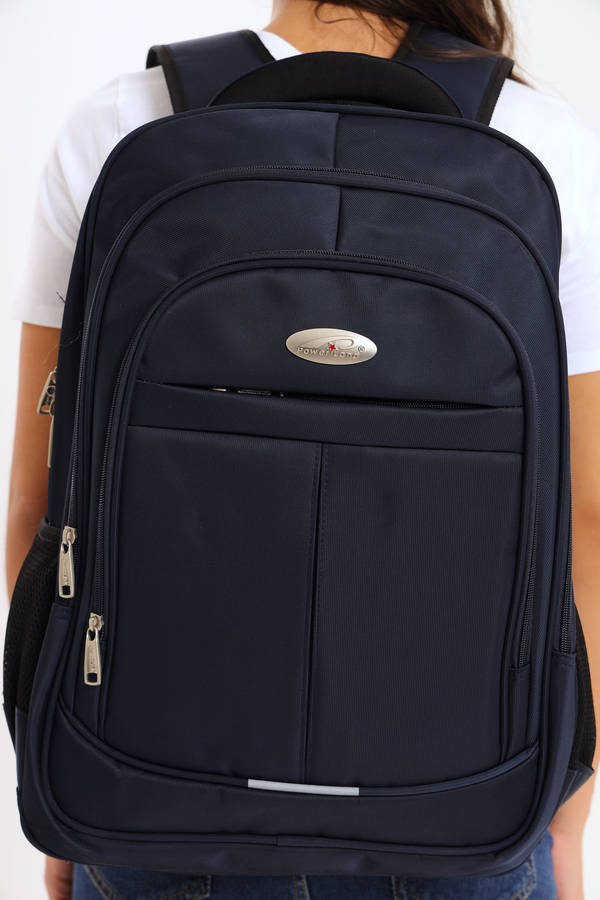 Powerland Laptop Backpack or School Bag with Multiple Compartments Navy XL
