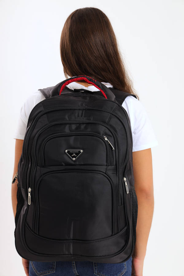 PRASDOS Backpack Black School Bag  Travel Bag With Multiple Compartments XL