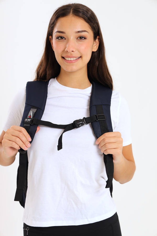Powerland Laptop Backpack or School Bag with Multiple Compartments Navy Large