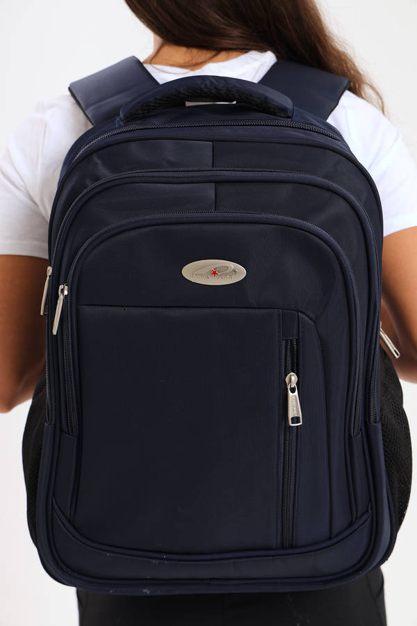 Powerland Laptop Backpack or School Bag with Multiple Compartments Navy Large