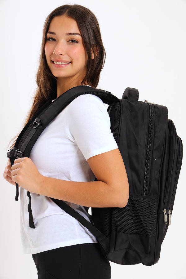 Powerland Laptop Backpack or School Bag with Multiple Compartments 2XL Black