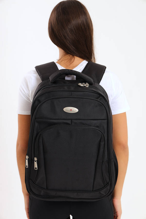 Powerland Laptop Backpack or School Bag with Multiple Compartments Black Large