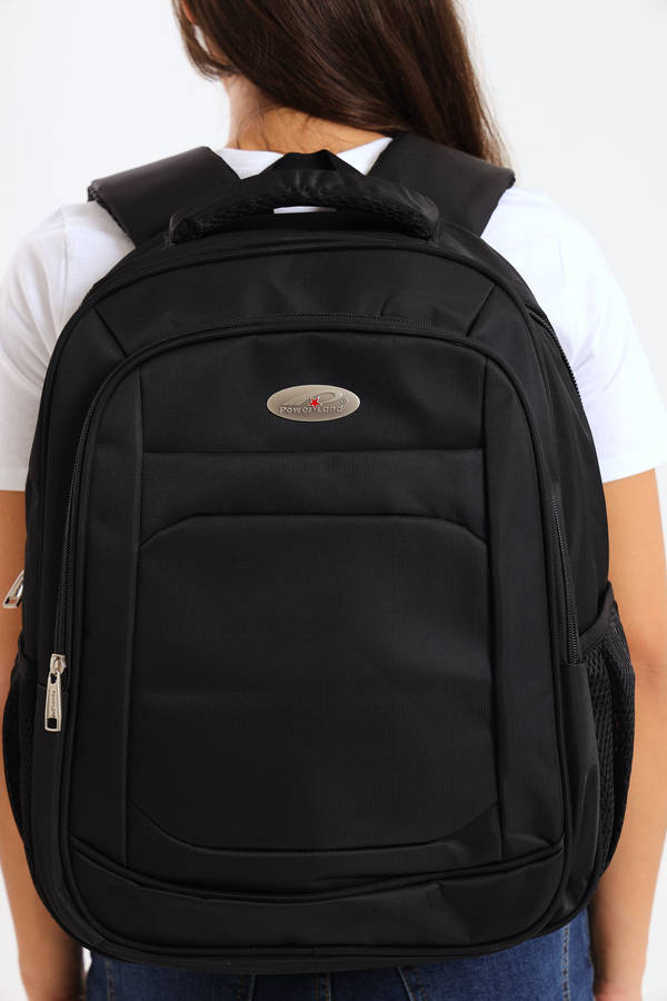 Powerland Laptop Backpack or School Bag with Multiple Compartments Black Large