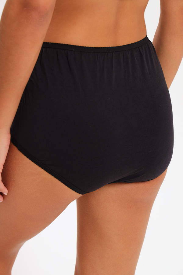 3 Pack Branded Cotton Underwear High Waisted Panties Full Coverage Granny Panties Variety Pack