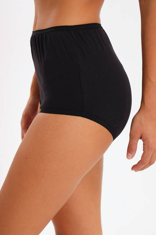 3 Pack Branded Cotton Underwear High Waisted Panties Full Coverage Granny Panties Variety Pack