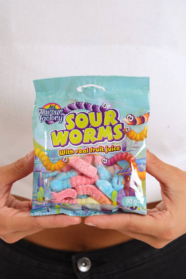 Fruity Sour Chew Worms 90g