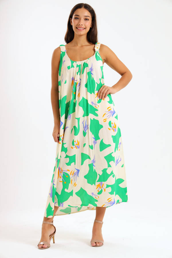 Bella Bella Viscose Shoulder Summer Maxi Summer Dress