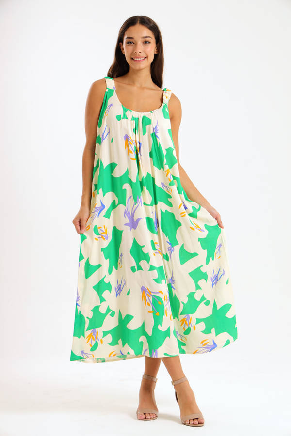 Bella Bella Viscose Shoulder Summer Maxi Summer Dress