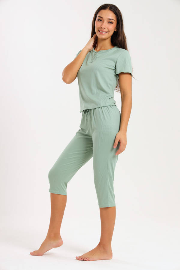 Ladies Printed 3/4 Pyjama Set