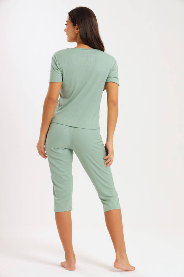 Ladies Printed 3/4 Pyjama Set