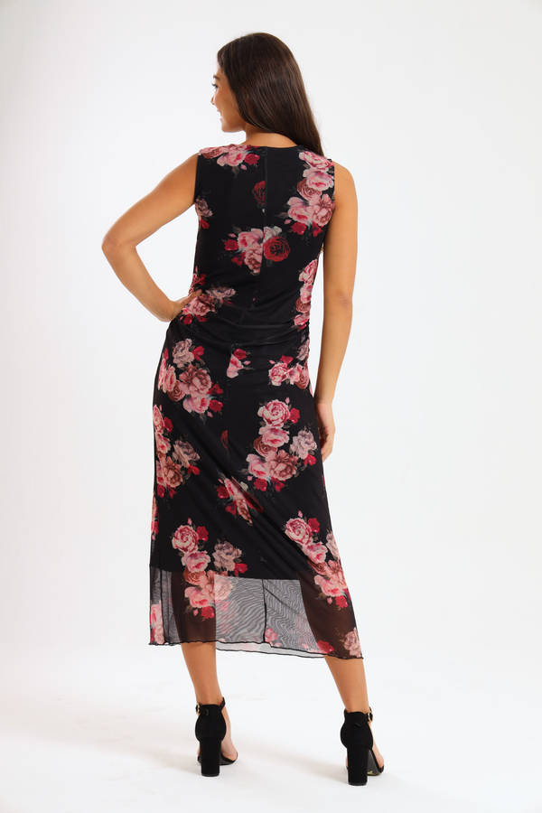 Lucia Ladies Sleeveless Mesh Evening - Office Dress