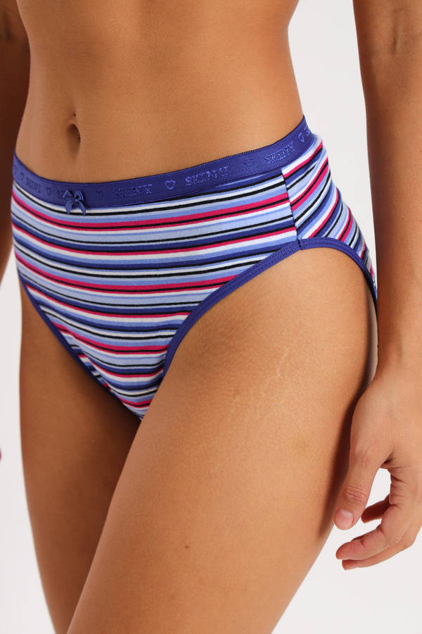 Branded 4 Pack Cotton Stretch Bikini Panties Assorted Box Pack