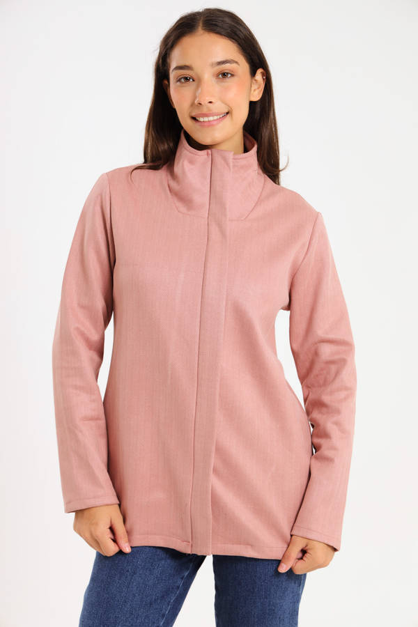 Ladies Hayden Concealed Zipp Winter Herringbone Jacket