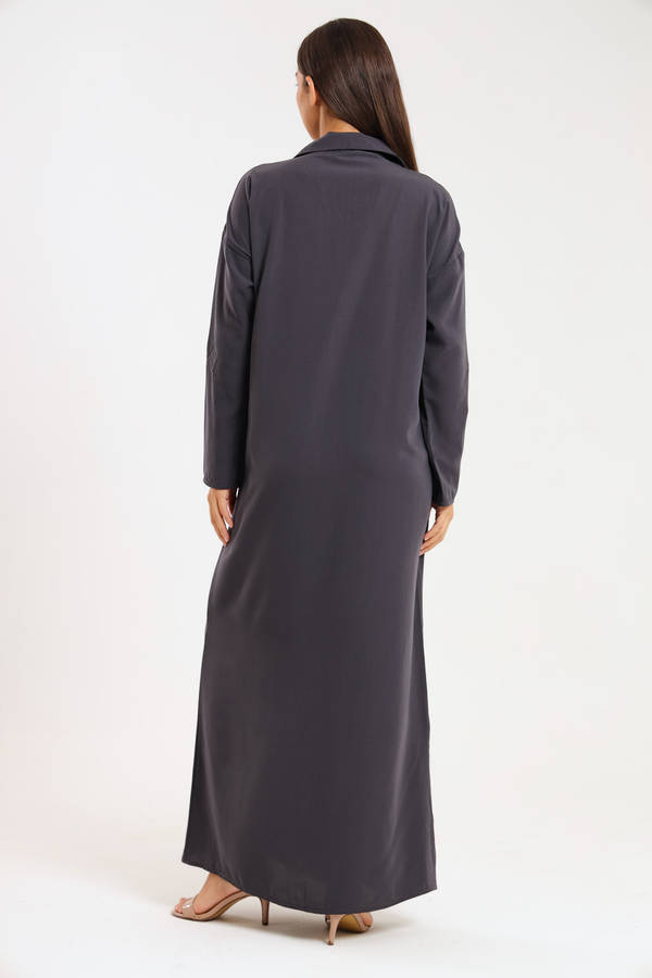 Ladies Madilyn Maxi Full Length Button Down Shirt Dress