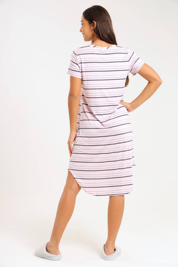 Ladies Short Sleeve Maxi Sleep Shirt