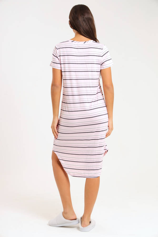 Ladies Short Sleeve Maxi Sleep Shirt