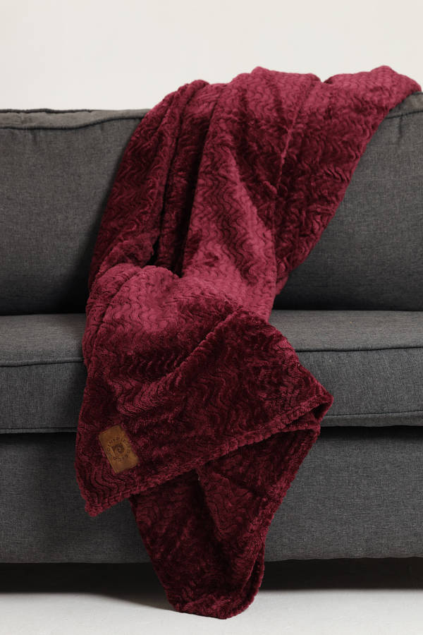 Pierre Cardin Textured Ripple Flannel Luxury Throw XL 180cm x 200cm