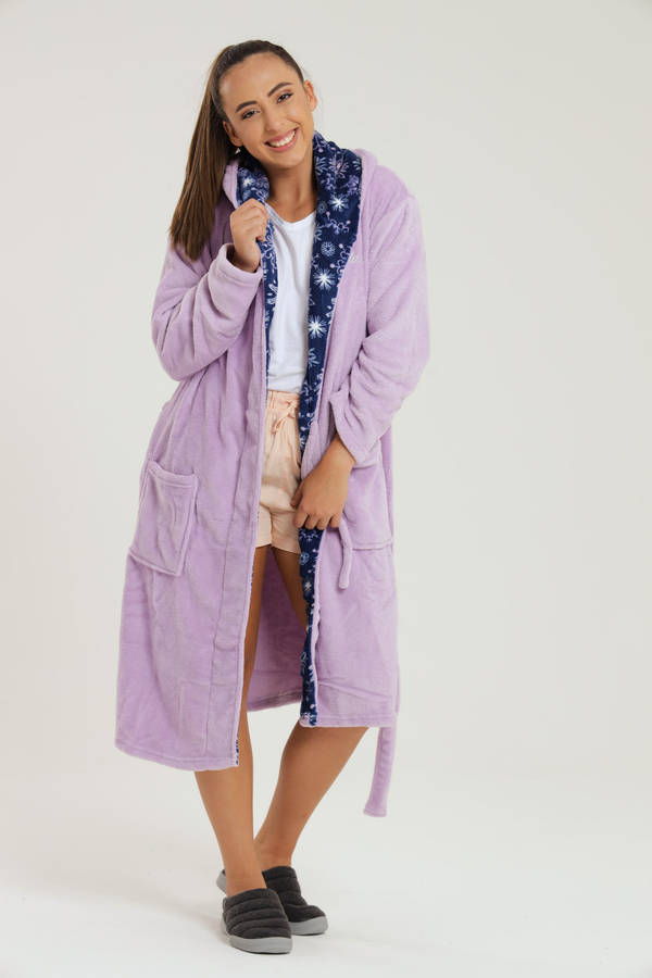 Plush Hooded Coral Fleece Luxury Winter Gown