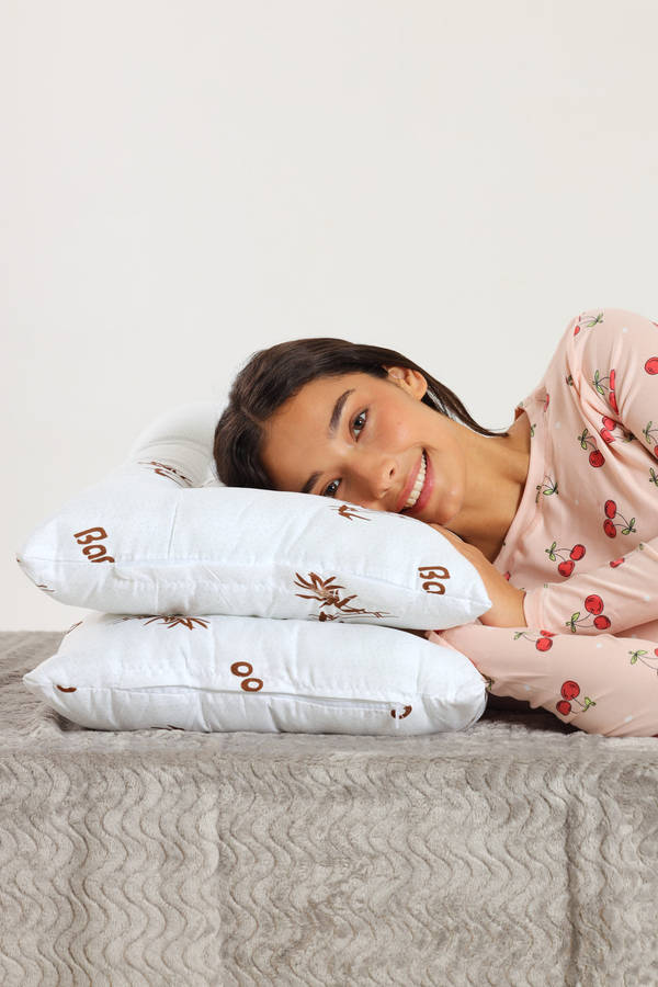 Premium Bamboo Quilted Twin Pack Support Pillows