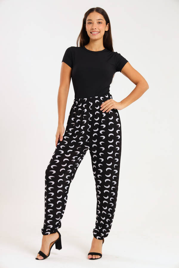 Senza® Casual Harem Wide Leg Everyday Printed Pants