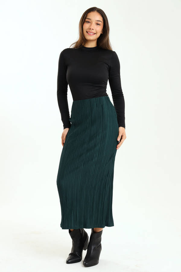 Ladies Textured Maxi Slitted Office Skirt