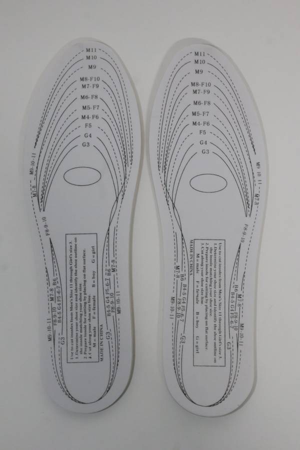 1 Pair Unisex Inner Soles Memory Foam DIY Cut to Size