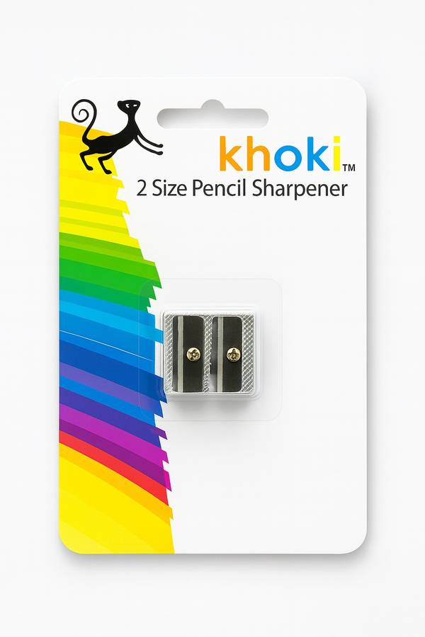 Khoki 2 Size Metal Pencil Sharpner