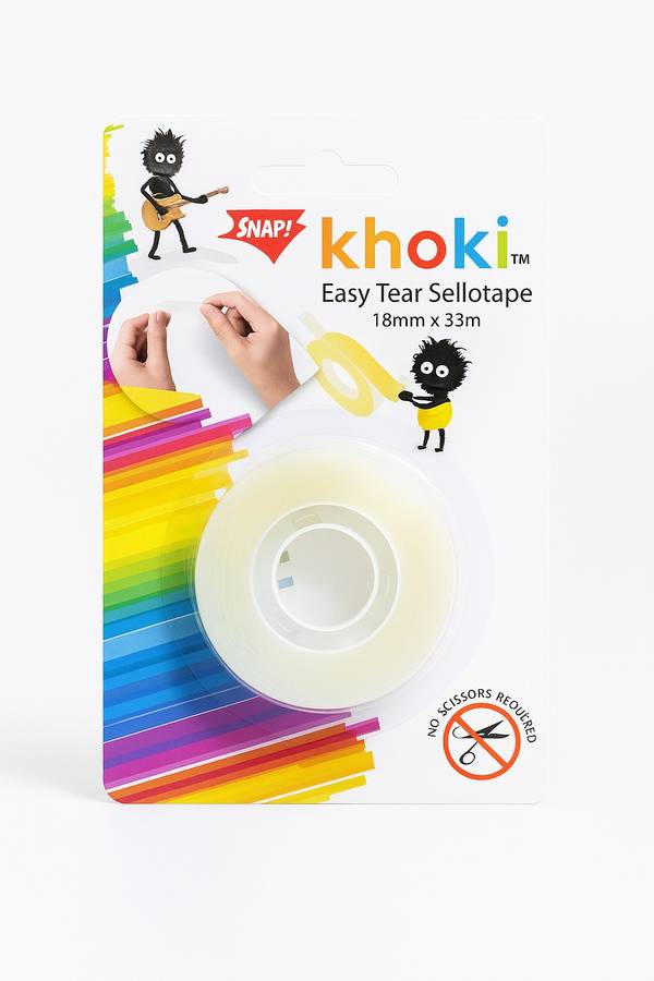 Khoki Easy Tear Clear Adhesive SelloTape 33m x18mm