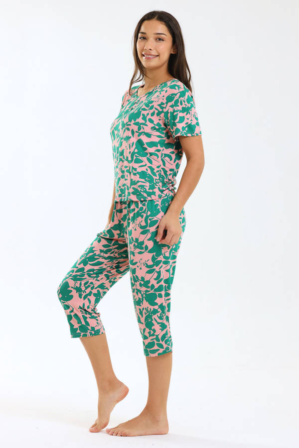 Ladies Printed 3/4 Pyjama Set