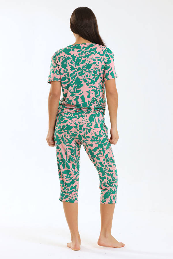 Ladies Printed 3/4 Pyjama Set
