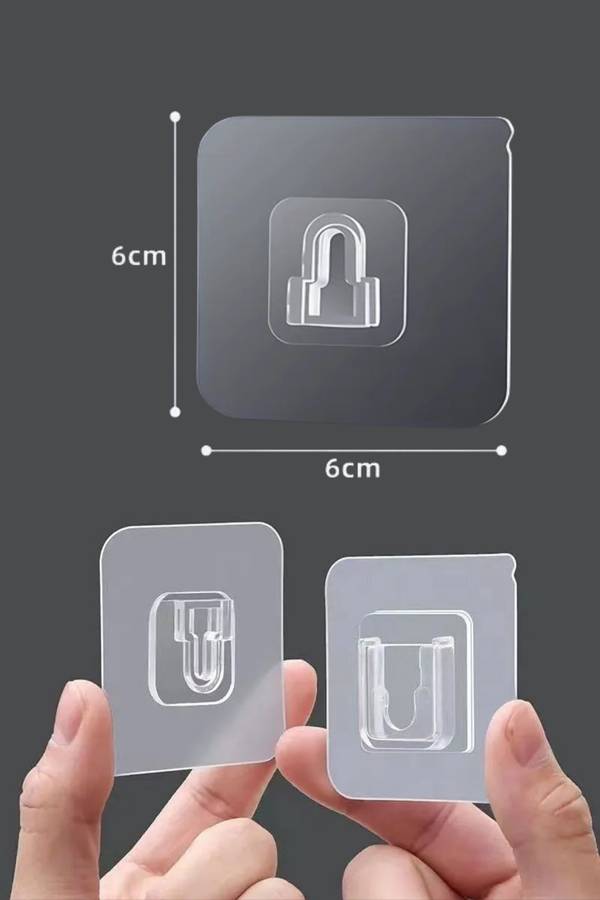 Senza® 6 Pairs Double-Sided Extra Strong Adhesive Wall Hooks Hanger