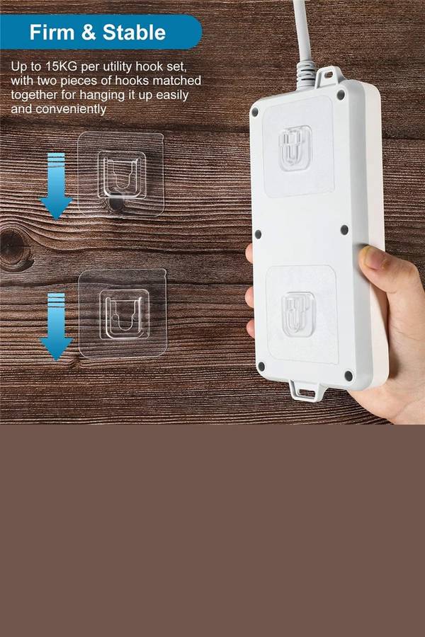 Senza® 6 Pairs Double-Sided Extra Strong Adhesive Wall Hooks Hanger