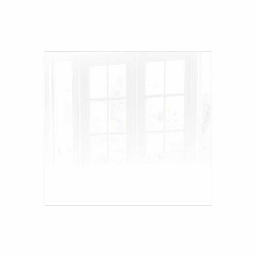 Decorative Glass Wall Tile (598 X 650 X 6mm) White RAL9010