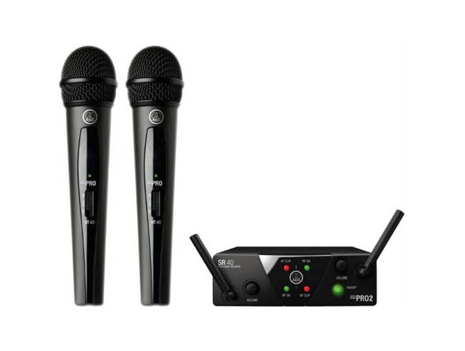 AKG Harman WMS40 Mini Dual Vocal Set Wireless Microphone System